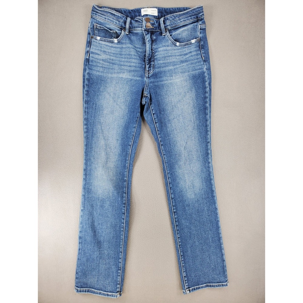 BKE Parker Jeans Mens 31 Blue High Rise Straight Leg Universal Fit Stretch